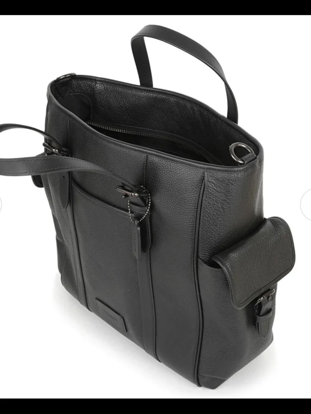 Coach Tote Pebble Leather Black NWT